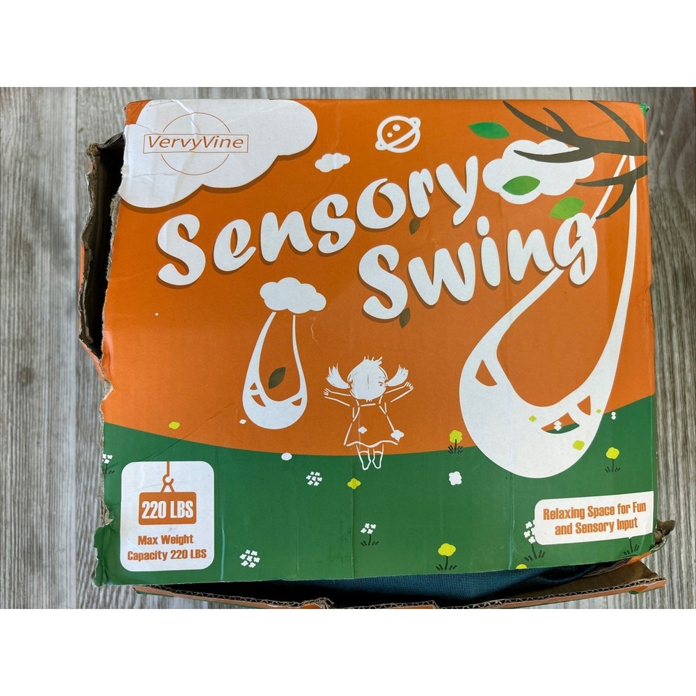 Sensory Swing for Kids Indoor Outdoor & 360° Hardware ~Open Box/Damaged Box