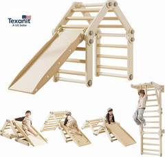 Montessori Climbing Set,Kids Pikler Triangle Set,Plastic Toddler Climbing Toys,M