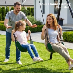 500lb Metal Swing Set Playground with 3 Swings Heavy Duty A-Frame Stand Backyard