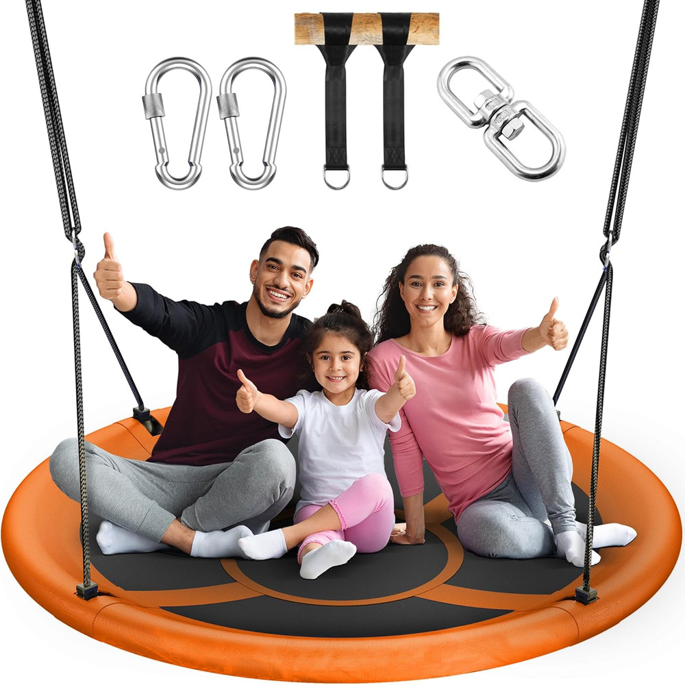 43″ Saucer Tree Swing for Kids Adult, 700Lbs Weight Capacity, Waterproof Flying
