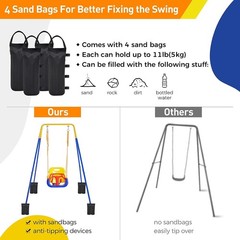 FUNLIO Toddler Swing with Foldable Stand 3 in 1