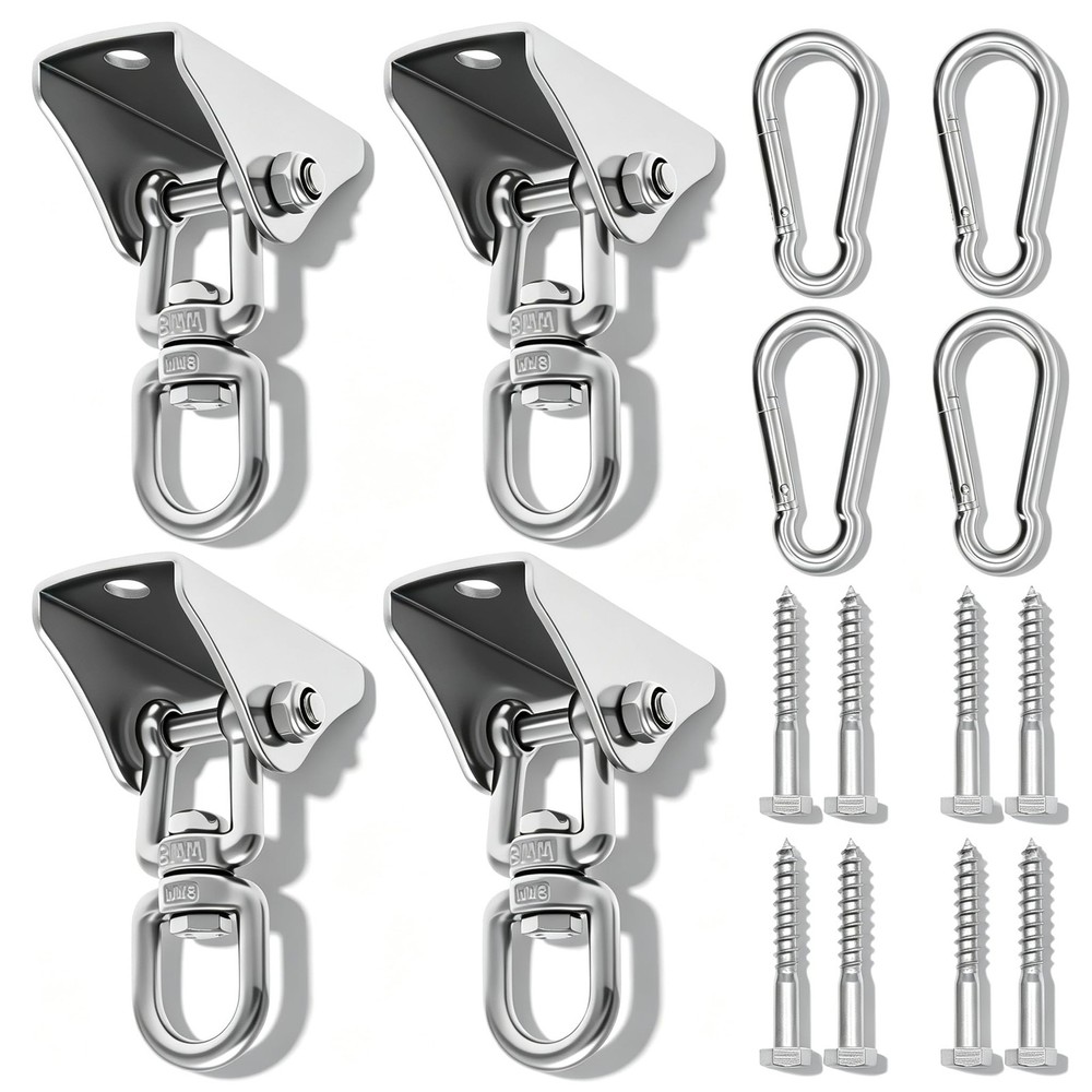 4Pcs Heavy Duty Swing Hangers Kit,304 Stainless Steel,1000 LBS Load Capacity,…