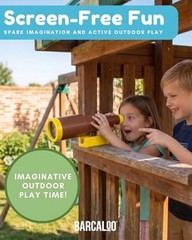 Playhouse Accessories for Kids Outdoor Playset – 11 inch Brown Telescope
