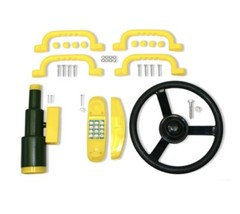 Swingset Playground Toys Accessory Kit: Telescope, Telephone, Wheel & Hand Holds