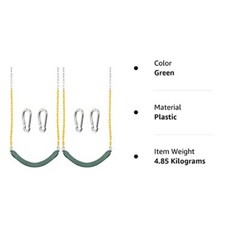 2 Pack Swing Seats Heavy Duty with 66″ Chain Accessories Replacement with Snap
