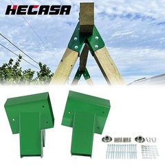 HECASA A-Frame 2 Brackets Swing Set Bracket with Mounting Hardware (Green)