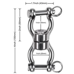 Silent Bearing Swing Swivel, 360° Rotational Device Hanging Accessory with Re…