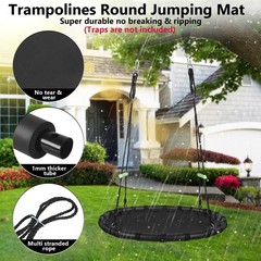 Tree Swing with PP Mat – Durable, Safe, and Easy to Install,Black Outdoor Sau…
