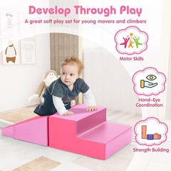 Step and Slide Climber for Infants and Toddlers Baby Soft Foam Structure Blocks