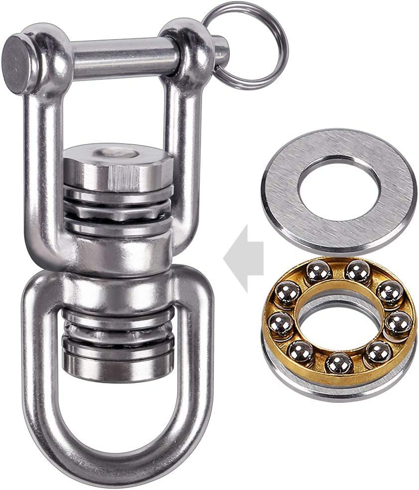 Swing Swivel with 2 Bearing, 360° Rotation, 770LB Capacity, Safest Rotational De