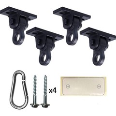 Heavy Duty Black Swing Hangers Screws Bolts Included Over 5000 lb Capacity Pl…