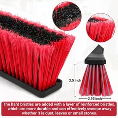 24″ Push Broom Outdoor with 63″ Long Handle and Stiff Bristles, Heavy Duty Ou…