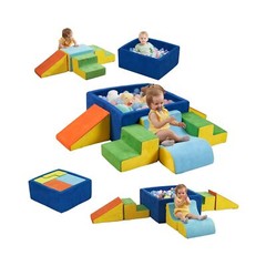 STAOLENE Soft Foam Climbing Blocks and Ball Pit 6PCS Toddler Climbing Toys In…