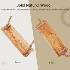 Wooden Tree Swing,500lbs Load Capacity Wooden Swing for Adults &