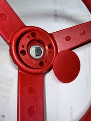 Red Toy Steering Wheel for Jungle Gyms or Playground Playsets Treehouse Fort 12″