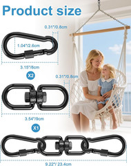 Swing Swivel, Heavy Duty 304-Stainless Steel Swivel Ring, Double Ended Eye Hook