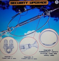 Zeromx 100 Ft Zip Line Kids Adults 330 lbs UFO Light up trolley Thick seat New