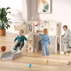 Toddler Slide Set, 13 in 1 Kids Indoor Slide for Toddler 1-3, Indoor Outdoor Tod