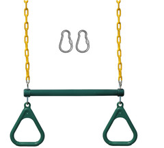 093006832101 Jungle Gym Kingdom Swing Sets for Backyard Monkey Bars Green Trapez