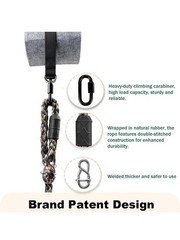 Tree Swing for Kids – Single Disc Seat and Climbing Rope Set w/Carabiner