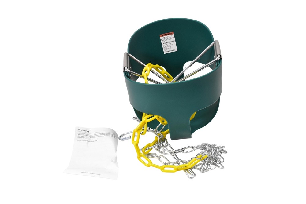 Little Dove Toddler Full Bucket Swing Seat Green Playground Chains ETQQ02 3-5yr