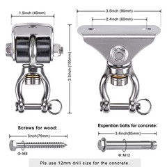 Silent Swing Hanger Heavy Duty Swing Hook Swivel Bearing Swing Mount Hardware…