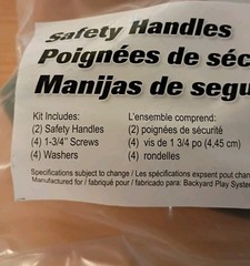 Playground Safety Handles – Green Grab Handle Bars for Jungle Gym -Pack of 2