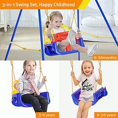 3 in 1 Toddler Swing FUNLIO with Foldable Metal Stand