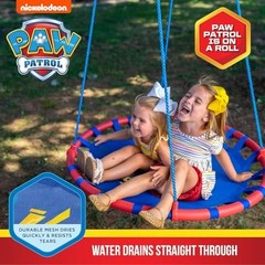 Saucer Tree Swing for Kids – Swing Sets for Backyard, Paw Patrol – 40 Inch