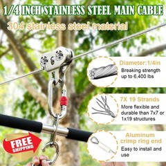 Fologtoo 100FT Zip Line Kit Adults