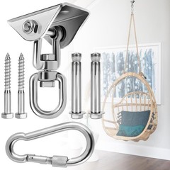 Hammock Hanging Kit Heavy Duty 360° Rotating Hanging Swing Hooks Stainless St…
