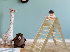 Wooden Foldable Climbing Triangle Ladder Montessori Gym Kids 1-7 y.o.