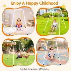 Foldable Swing Stand Heavy-Duty Metal A-Frame for Indoor & Outdoor Exercise E…