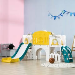 8 in 1 Toddler Slide for Kids Age 1-3 Years, Yellow