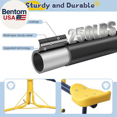 Seesaw for Kids Outdoor, Heavy Duty 250LB 360° Rotating Seesaw Outdoor Teeter To