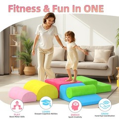 8 Piece Climbing Blocks，Soft Play Climbing Toys Indoor for Toddlers Ideal Cra…