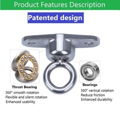 Bearing Swing Hanger Antirust Heavy Duty 360°Rotation 1200LB Capacity Playgro…