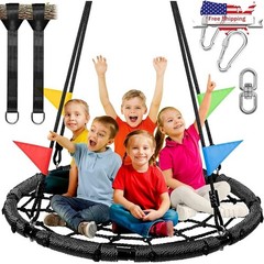 43in Tree Swing Outdoor Indoor Kids Fun Durable Family Activity Backyard Gift US