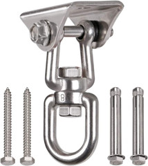 Heavy Duty 360° Swivel Swing Hanger, Stainless Steel Swing Hook for Ceiling Wood