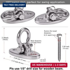 2Pack Heavy Duty Swing Hanger 180° Ceiling Swing Mount 1000 LBS Capacity Heavy B