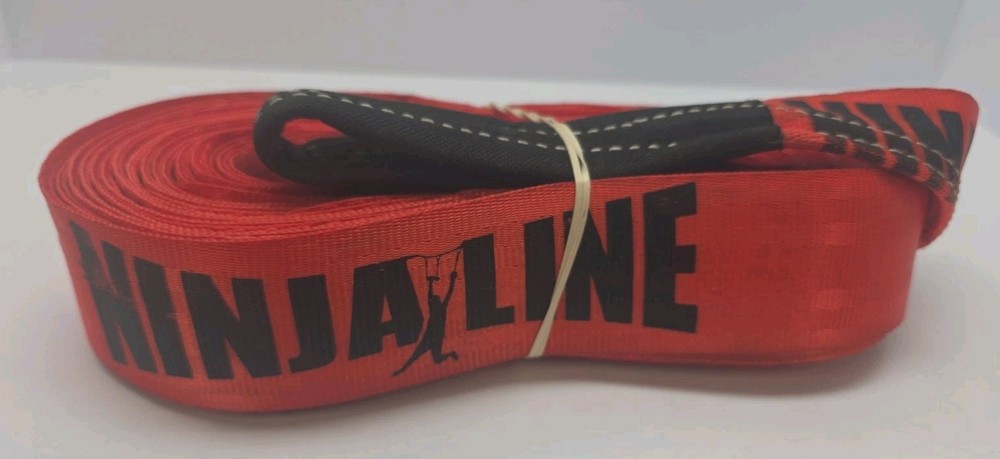 Slackers NinjaLine 30′ Main Line Replacement Strap 2″ Red Obstacle Course