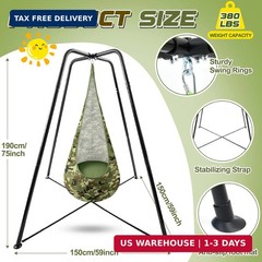 Sensory Swing Stand Frame with Pod Chair and Swings Set Kid Heavy Duty Metal Swi