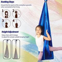 Sensory Swing for Kids & Adults Holds up to 300lbs Indoor & Outdoor Double La…