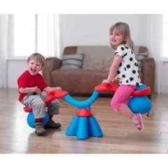 TP Toys Spiro Bouncer Kids Bounce Teeter Totter Rotating Toy Seesaw in Blue/Red