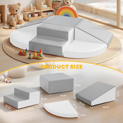 6-Piece Soft Foam Climbing Blocks Set for Toddlers – Indoor Play Gym