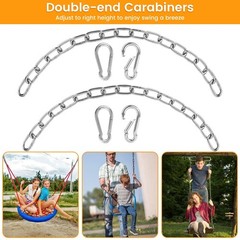 2 Pack 30 Inch Heavy Duty Chains for Swing, 440LB Hanging Chair Chain with 5/…