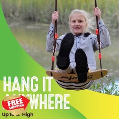 Swurfer Maple Wood Tree Swing Heavy Duty Rope
