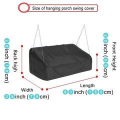 Hanging Porch Swing Cover Waterproof, Outdoor Hanging Swing Cover with Seam T…
