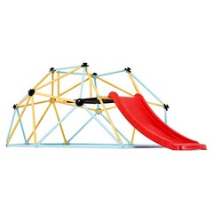 Uimoso Climbing Dome 8FT Geometric Dome Climber with Slide Jungle Gym 3-9 Years
