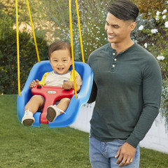 2 Pack Little Tikes 2-in-1 Snug and Secure Swing, High Back Swing, Blue